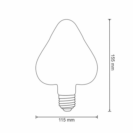 Żarówka Dekoracyjna LED E27 Serce Filament 2,3W 170lm 2000K Ciepła Vintage Amber GOLDLUX(Polux)