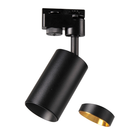 Zestaw Szynowy Szynoprzewód Szyna Listwa 1-Fazowa + 3x Reflektor GU10 Czarna MARIBEL Sanico Goldlux