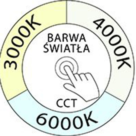 Lampa Ogrodowa Słupek Zewnętrzny Stojący LED RONDO 12W CCT IP65 55cm SU-MA