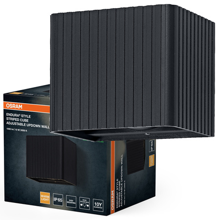 Kinkiet Ogrodowy Lampa Elewacyjna Zewnętrzna LED 15W 330lm 3000K Ciepła Szary IP65 Endura Osram