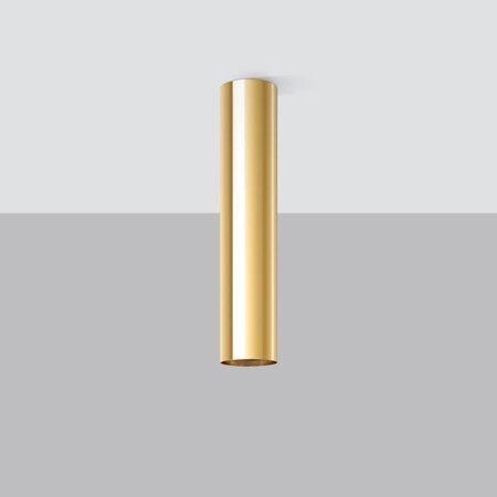 Lampa Sufitowa Kinkiet GU10 Tuba Żyrandol Tubularna Złota Połysk Nowoczesna Lagos Sollux