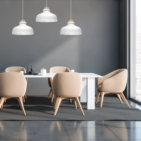 Lampa Wisząca Sufitowa ASMUND Biała 3xE27 Milagro