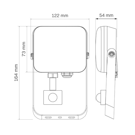 Naświetlacz LED 20W 1800lm 4000K Neutralna 120° z Czujnikiem Ruchu i Zmierzchu Czarny IP65 Milky Sanico Goldlux