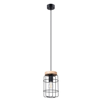 Lampa Sufitowa Wisząca Zwis E27 Żyrandol Geometryczna Czarna Brązowa Industrialna Gotto Sollux