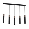 Lampa Wisząca Sufitowa SOLO SAWN Czarna Patyna Drewniana 5x mini GU10 Milagro