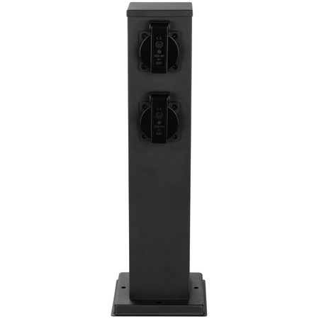 Słupek Ogrodowy IBERI Zewnętrzny Stojący 230V 40cm 4x Gniazdo Sieciowe LUMILED