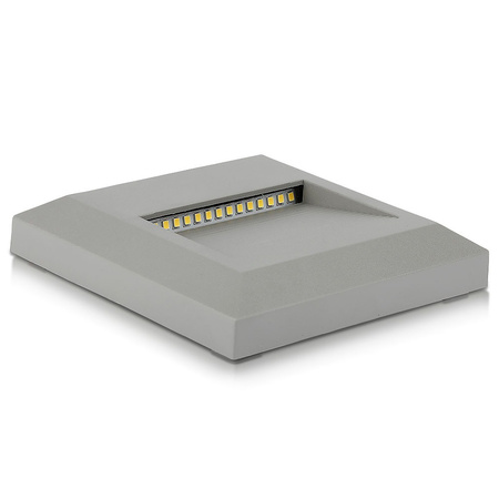 Oprawa Schodowa LED 2W 4000K Kwadratowa Szara Steplight VT-1152 V-TAC