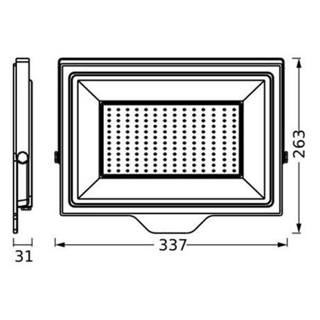 Naświetlacz LED Halogen Zewnętrzny Reflektor IP65 150W 4000K Neutralny Czarny LEDVANCE