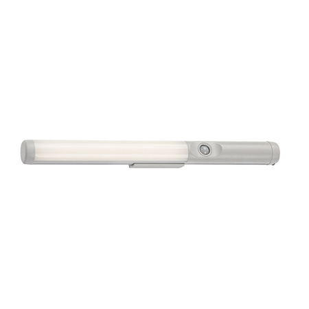 Lampka Podszafkowa Listwa Meblowa LED 3W 180lm 4000K Srebrny z Czujnikiem Ruchu i Zmierzchu Nowoczesny Rakar 78031 Rabalux