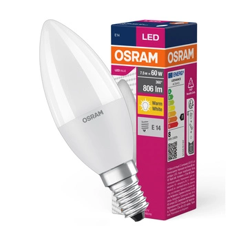 Żarówka LED E14 B39 7,5W = 60W 806lm 2700K Ciepła 200° OSRAM Value