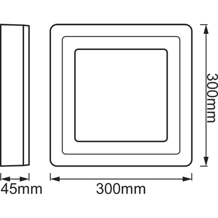 Panel LED Natynkowy Lampa Sufitowa CLICK WHITE 18W 1100lm 3000K Ciepła 30cm LEDVANCE