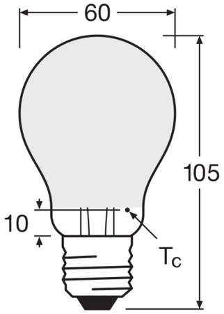 Żarówka LED A60 E27 4W = 40W 470lm 4000K Neutralna Biała FILAMENT LEDVANCE