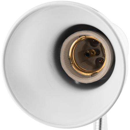 Lampka Biurkowa Stołowa Regulowana DONA Szkolna Nocna E27 Klips Biała LUMILED