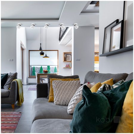 Oprawa Sufitowa Reflektor Regulowany LED 9W 550lm 3000K Ciepła Ściemnialna CRI90 Biała Lahti Kobi