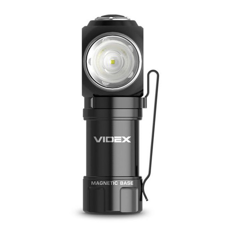 Latarka Reczna Czołowa Akumulatorowa LED 10W 600lm 4 Tryby Pracy USB-C Wodoszczelna IP68 Videx