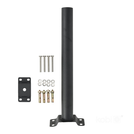 Uchwyt Ścienny Montażowy do Opraw Reflektorów BASE SE 50cm Fi 4.8cm Czarny LED2B Kobi