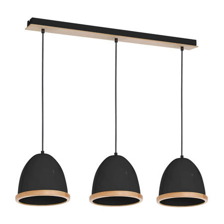 Lampa wisząca czarna MiLAGRO STUDIO BLACK 3xE27