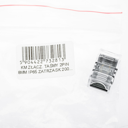Złączka do taśm LED 2PIN 2-stronna zatrzask 8mm