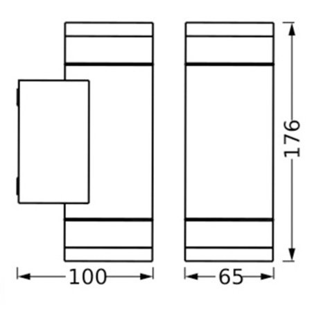 Kinkiet Ogrodowy Lampa Elewacyjna Zewnętrzna GU10 Szary IP65 Endura Osram