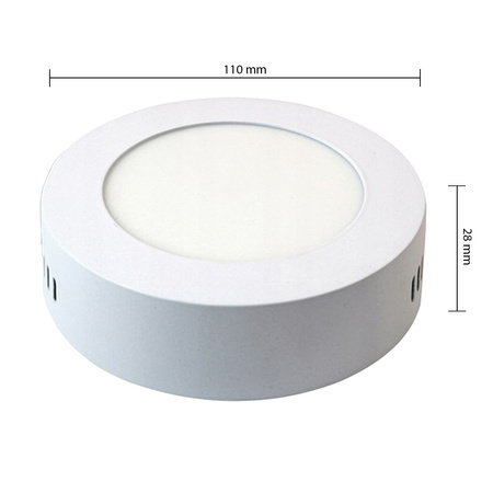 Panel LED Oprawa Sufitowa 6W 480lm 2700K Ciepły Natynkowy Okrągły Biały Proma Masterled