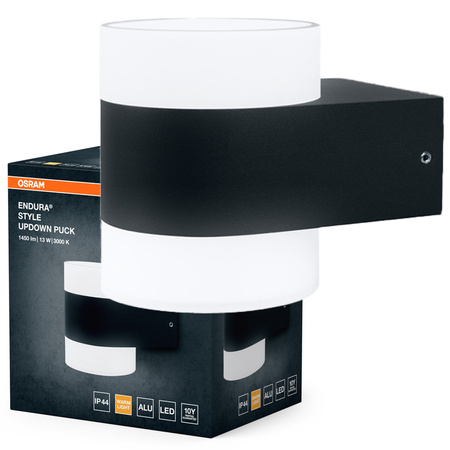 Kinkiet Ogrodowy Lampa Elewacyjna Zewnętrzna LED 12.5W 980lm 3000K Ciepła Szary IP44 Endura Osram