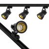 Zestaw Szyna Oświetleniowa Szynoprzewód 1,5m + 3x Reflektor Szynowy LED Lampa GU10 Czarno - Złota