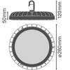 Lampa LED Oprawa Przemysłowa 166W 20000lm 6500K Zimna Czarny IP65 IK06 High Bay Compact Ledvance