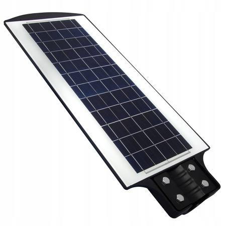 Lampa LED solarna uliczna czarna 150W 6000K zimna IP65 czujnik ruchu i zmierzchu + pilot
