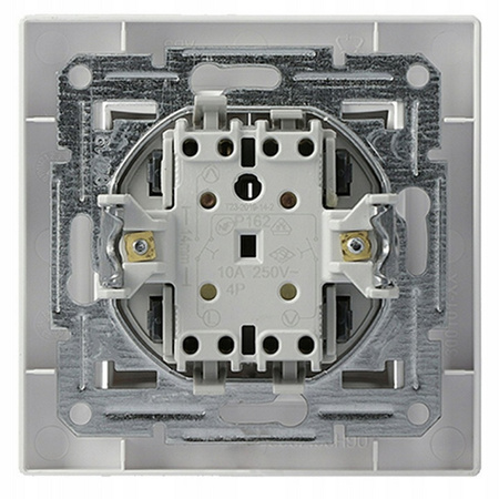 Włącznik Żaluzjowy Roletowy z Ramką Podwójny Asfora Biały