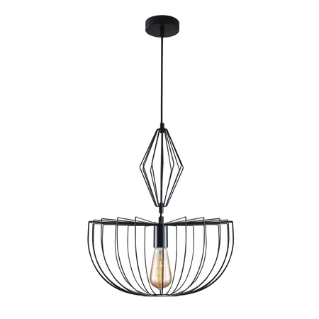 Lampa Sufitowa Wisząca Zwis E27 Czarna Jasmina Sanico Goldlux