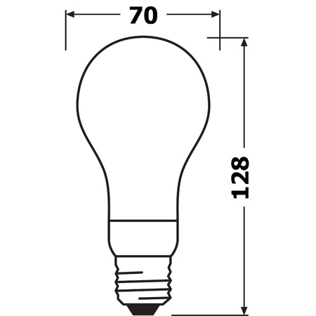 Żarówka LED A70 E27 18W = 150W 2452lm 2700K Ciepła 330° Ściemnialna SUPERSTAR Osram