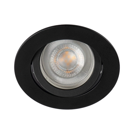 Oprawa sufitowa podtynkowa DALLA GU5.3/GU10 12AC/DC Okrągła Ruchoma Czarna KANLUX