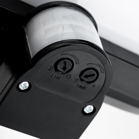 Lampa Ogrodowa Kinkiet Elewacyjny FRODA E27 IP44 z Czujnikiem PIR Czarna