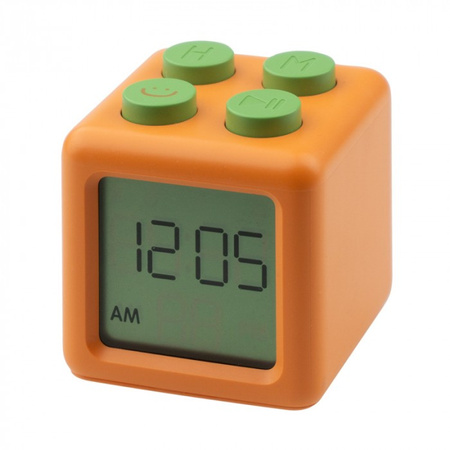 Zegar Elektroniczny dla Dzieci BUDZIK Pomarańczowy Baterie mAh KLOCEK MARY'S