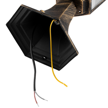 Lampa Ogrodowa Zewnętrzna E27 SŁUPEK LATARNIA 39cm Patyna BELLIS LUMILED