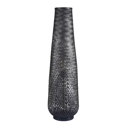 Lampa Podłogowa Stojąca Dekoracyjna E27 Czarna BAMBOO NATURAL Sanico Goldlux