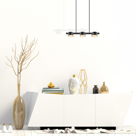 Lampa Sufitowa Wisząca Zwis 3x GX53 Czarna MIRELLA Sanico Goldlux