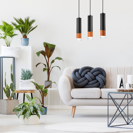 Lampa Wisząca Sufitowa AURELIA 3xE27 Czarna LM-3.152 Lamkur