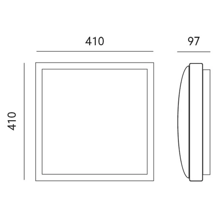 Plafon LED Oprawa Lampa Sufitowa Ścienna SAMIRA B 2x E27 41cm IP20 Czarna KOBI