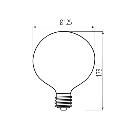 Żarówka LED E27 G125 11W = 99W 1520lm 4000K Neutralna 320° XLED Filament Kanlux