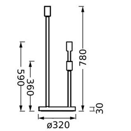 Lampa Stojąca Oprawa Ozdobna Podłogowa Dekoracyjna Vintage 3xE27 Ciemny Szary Stick LEDVANCE