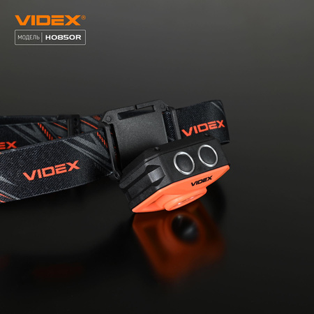 Latarka Czołowa Akumulatorowa LED 5W 400lm 8 Trybów Pracy USB-C Wodoszczelna IP65 Videx