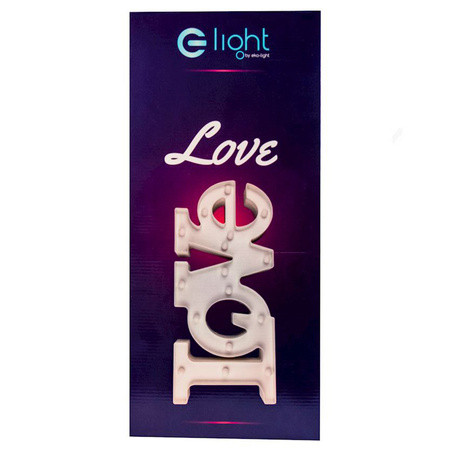 Lampka nocna na baterie Dekoracyjna Napis LOVE Biały 16x LED MILAGRO EKD3935