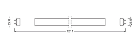 Świetlówka LED G13 T8 18W = 36W 1850lm 3000K Ciepła 190° 120cm LED TUBE UNIVERSAL Osram