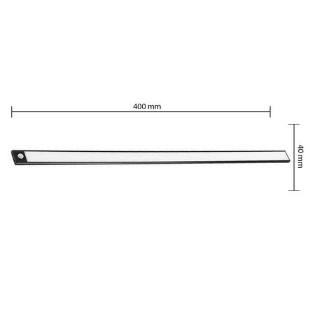 Lampka Podszafkowa LED Listwa Meblowa 3W 4500K 50cm z Czujnikiem Ruchu Czarna