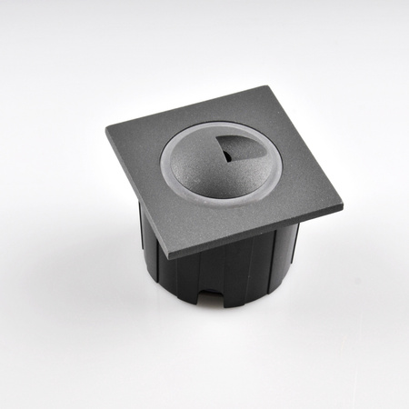 Lampa oprawa schodowa podtynkowa LED 3W 20lm IP44 4000K grafit kwadrat Q3 GOLDLUX (Polux)