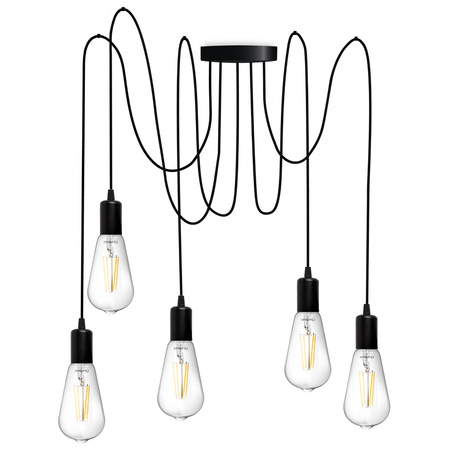 Lampa wisząca sufitowa ARANE PAJĄK 5 ramion do LED 5x E27 LUMILED