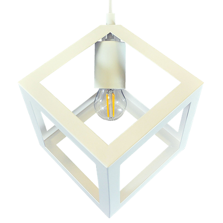 Lampa Wisząca Sufitowa Geometryczna IL MIO SWEDEN 1xE27 Biała - GOLDLUX (Polux)