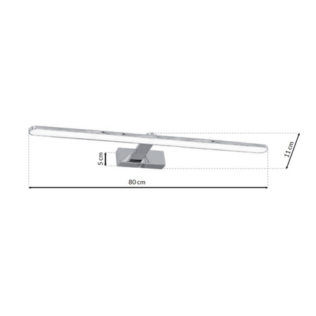 Lampa Ścienna Kinkiet SPLASH Chrom 80cm 16W LED Milagro