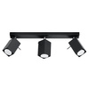 Lampa Sufitowa Oprawa Natynkowa SPOT TUBA Reflektor 3x GU10 Kwadratowa Czarna Nowoczesna Merida Sollux